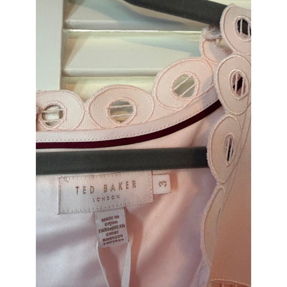 NWT Ted Baker London Emalise Embroidered skater dress 8 3 lace *flaws* - Picture 4 of 14
